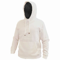 POLERON HOODIE CANGURO UNISEX BLANCO T/L