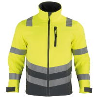 CHAQUETA SOFTSHELL ALTA VISIBILIDAD FLUOR - TW