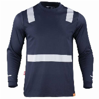 POLERA HIBRIDA M/LARGA C/REFLEC. AZUL T/M