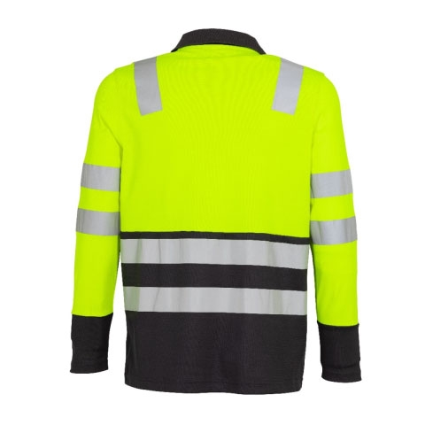 POLERA C/CUELLO M/L ALTA VISIBILIDAD FLUOR - TW