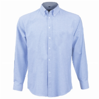 CAMISA OXF. MTX 70/30 M/LARGA CELESTE - T/S