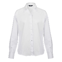 BLUSA OXF. CUELLO V 60/40 M/LARGA BLANCA - T/S