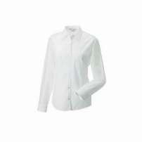 BLUSA OXF. C/CAM. 60/40 M/LARGA BLANCA - T/S