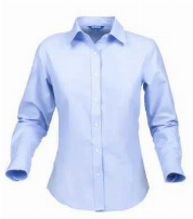 BLUSA OXF. C/CAM. 60/40 M/LARGA CELESTE - T/S