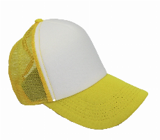 GORRO MALLA BLANCO/AMARILLO