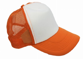 GORRO MALLA BLANCO/NARANJO