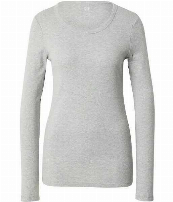 POLO MUJER M/LARGA SPANDEX GRIS - T/L