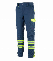 PANTALON CARGO GABARDINA DIA/NOCHE BI-COLOR AZUL - T/S