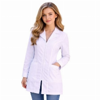 DELANTAL BASIC POPLIN CIERRE BLANCO - T/XL
