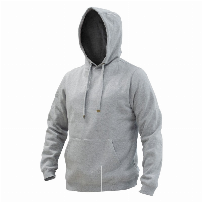 POLERON HOODIE CANGURO UNISEX GRIS T/M